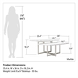 Homy Casa White Marble MDF and Steel Coffee Table