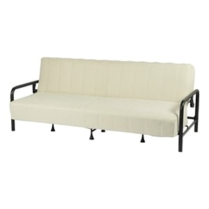 Homy Casa 78&quot Upholstery Fabric Futon Bed in Beige