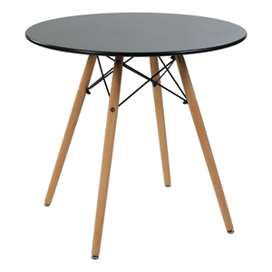 Homy Casa 31.5&quot Black Round Dining Table for Kitchen