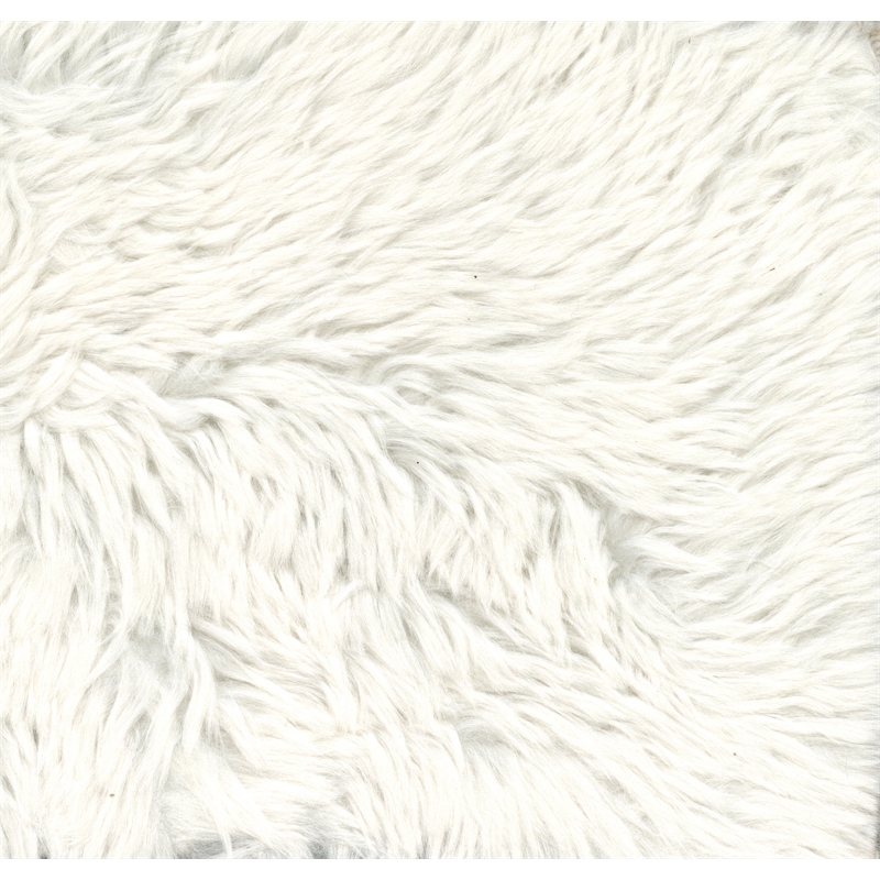Oslo Lux Natural Color Faux Fur Oversized Barrel Swivel Accent Chair