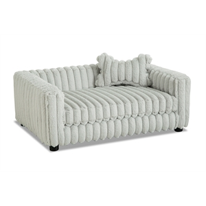 Albany 175 Faux Fur Dog Bed- Mondo Silver
