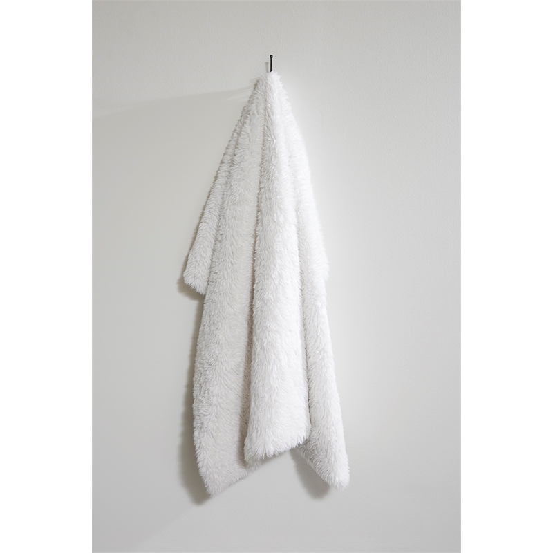 Albany Ultra Soft Fur Throw in White