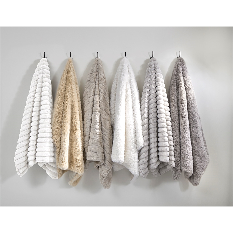 Albany Ultra Soft Fur Throw in Gray