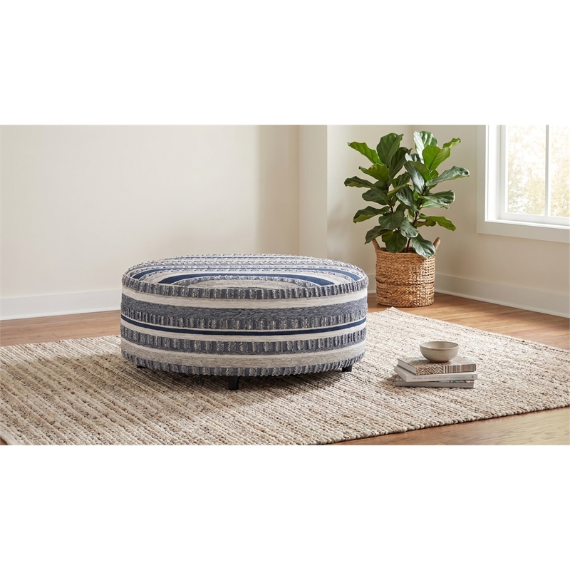 Albany 462 Cocktail Ottoman in Indigo Blue