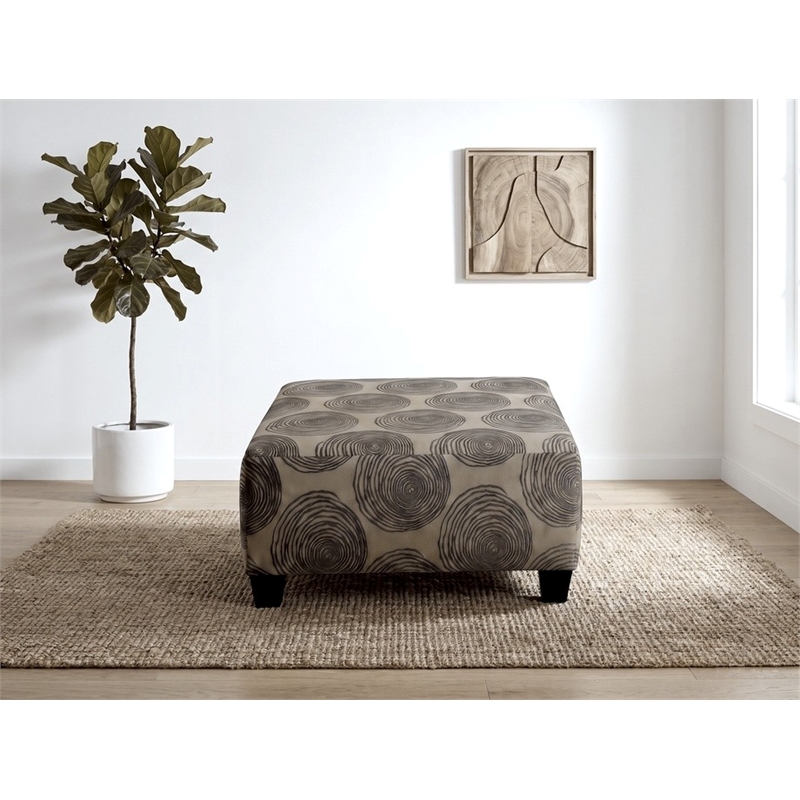 Albany 8642 Ottoman in Big Swirl Smoke Gray