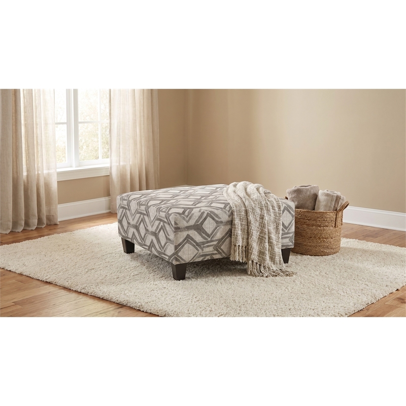 Albany 8642 Cocktail Ottoman in Galactic Oyster Gray