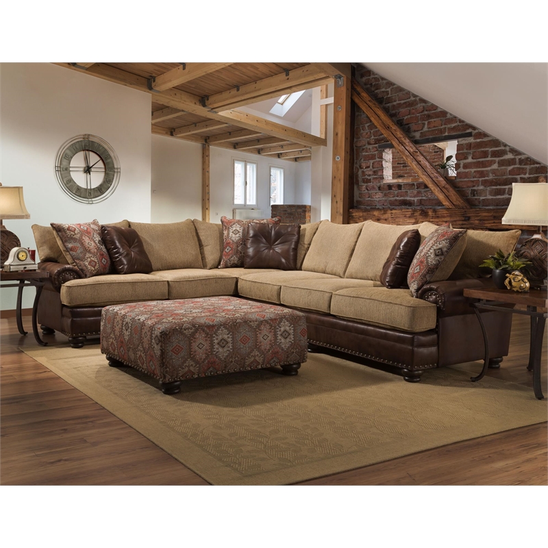Albany 8649 Cocktail Ottoman in Bronze