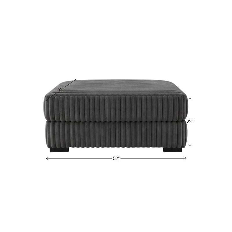 Albany 908 Ottoman in Mondo Gunmetal