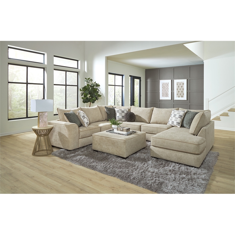 Albany 8127 Cocktail Ottoman in Beige