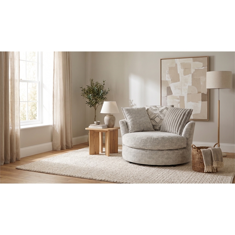 Albany 8642 Swivel Chair in Galactic Oyster Gray