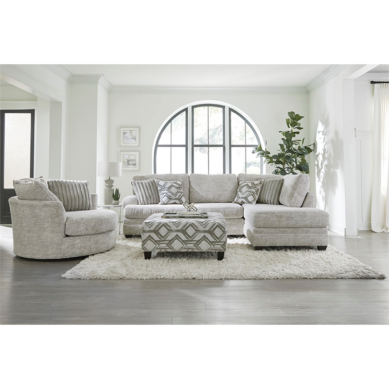Albany 8642 Swivel Chair in Galactic Oyster Gray