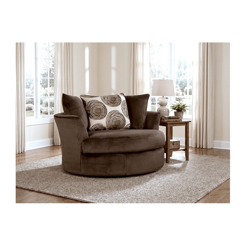 Albany 8642 Swivel Chair in Chocolate Brown