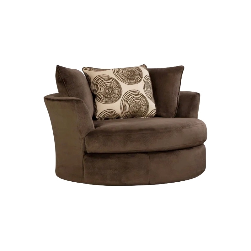 Albany 8642 Swivel Chair in Chocolate Brown