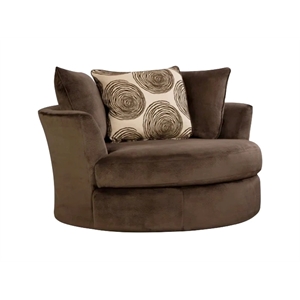 Albany 8642 Swivel Chair in Chocolate Brown