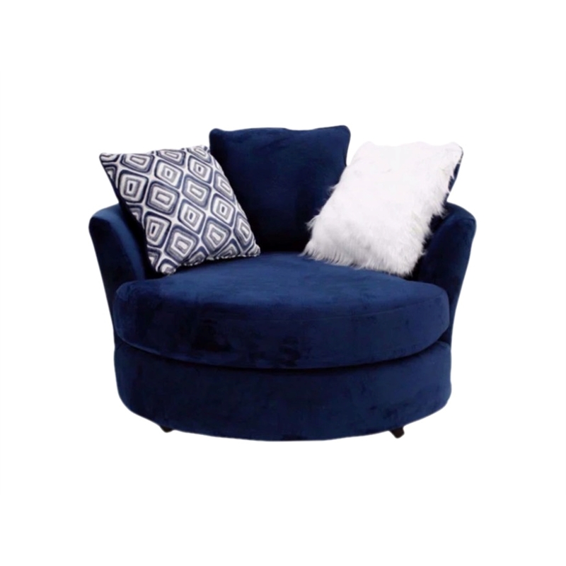 Albany 8642 Swivel Chair in Navy Blue