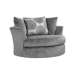 Albany 8642 Swivel Chair in Smoke Gray