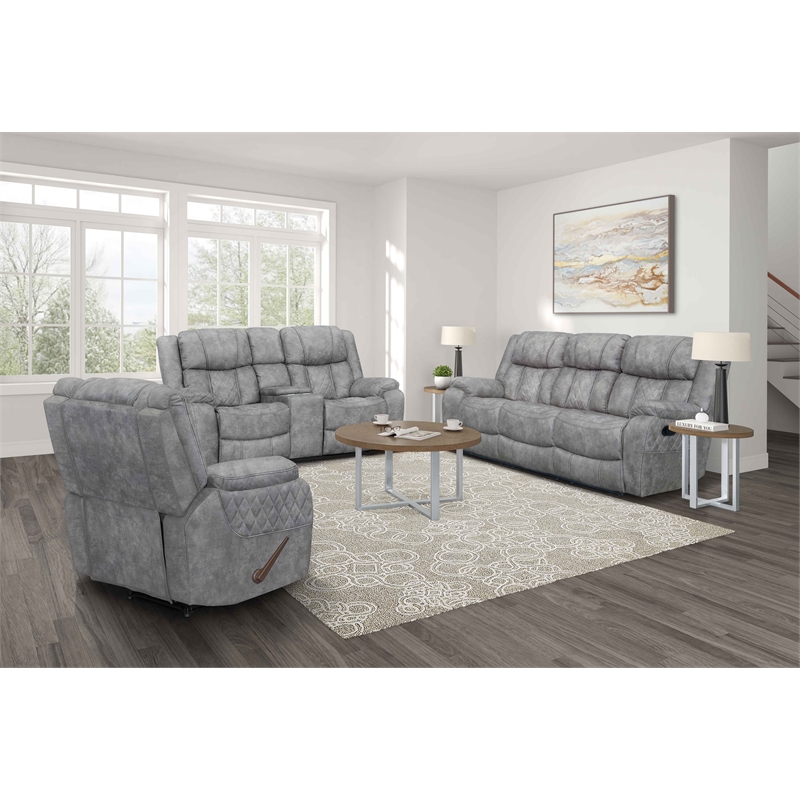 Albany Lux Recliner in Pewter/Gray