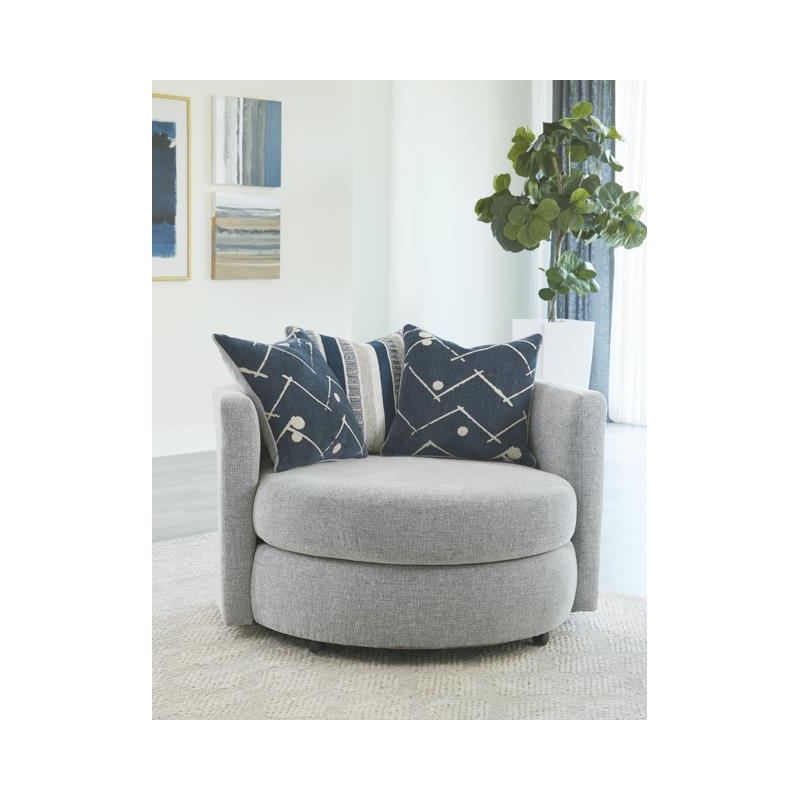 Albany 462 Swivel Chair in Indigo/Gray