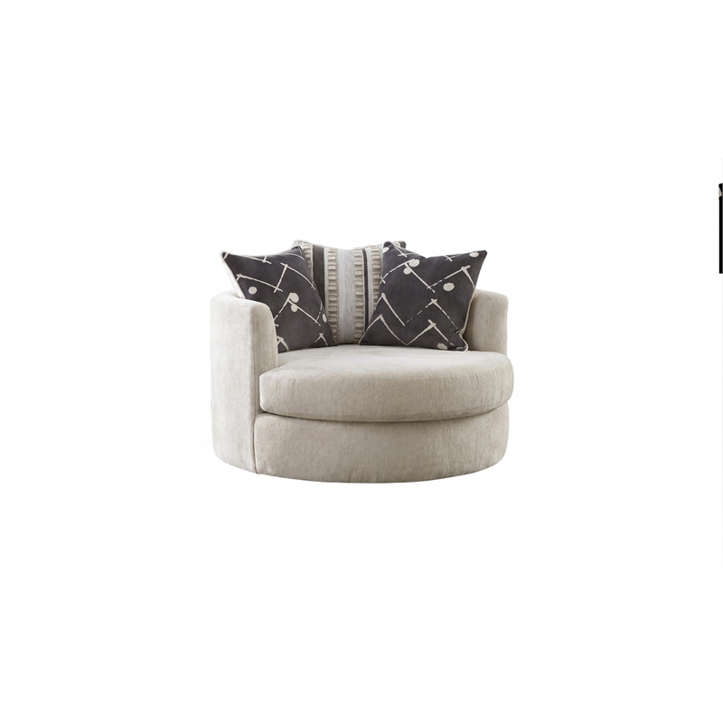 Albany 462 Swivel Chair in Beige/Blue
