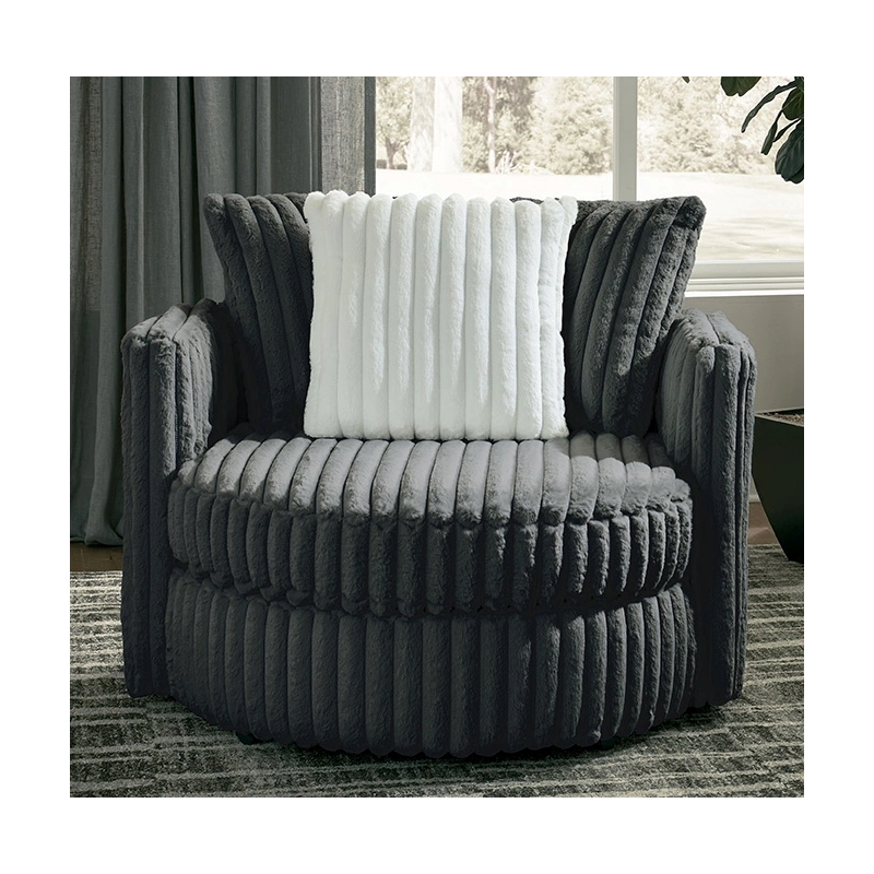Albany 908 Swivel Chair in Gunmetal Gray