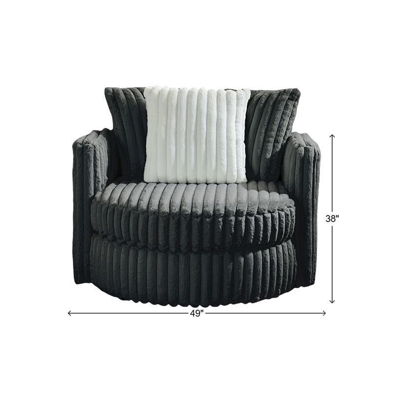 Albany 908 Swivel Chair in Gunmetal Gray