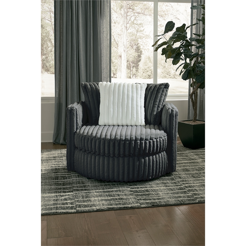 Albany 908 Swivel Chair in Gunmetal Gray
