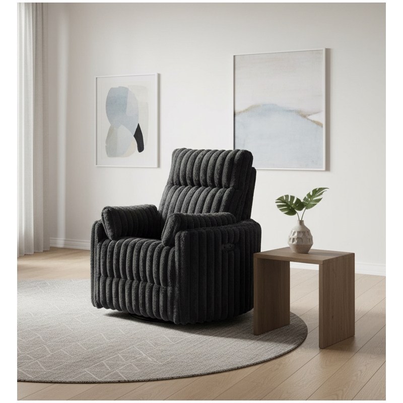 Albany Ainsley Recliner in Mondo Gunmetal Gray