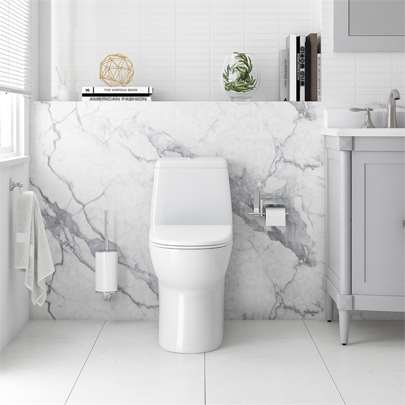 Jade One-Piece Elongated Toilet With Dual Flush and Soft Close Seat