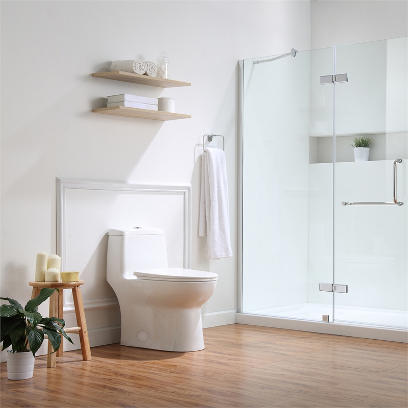 Jade One-Piece Elongated Toilet With Dual Flush and Soft Close Seat