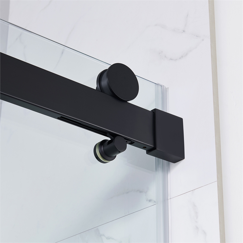 Bel Matte Black Alcove Shower Kit Base and Door 32
