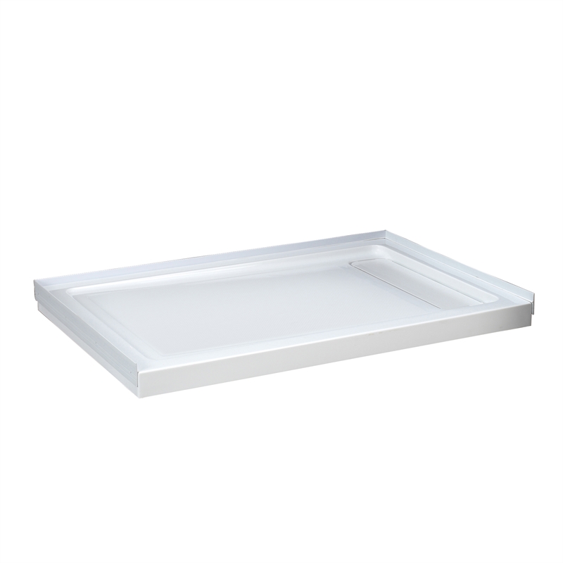Bel Brushed Nickel Alcove Shower Kit Base and Door 36