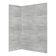 OVE Misty Grey Tile Corner Shower Wall Panel Kit 60 in. W x 32 in. D x 80 in. H 4-Piece Set