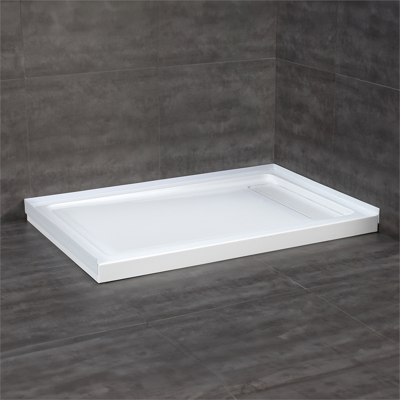 Bel Oil-Rubbed Bronze Alcove Shower Kit Base and Door 36