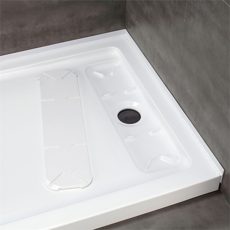 Bel Oil-Rubbed Bronze Alcove Shower Kit Base and Door 36