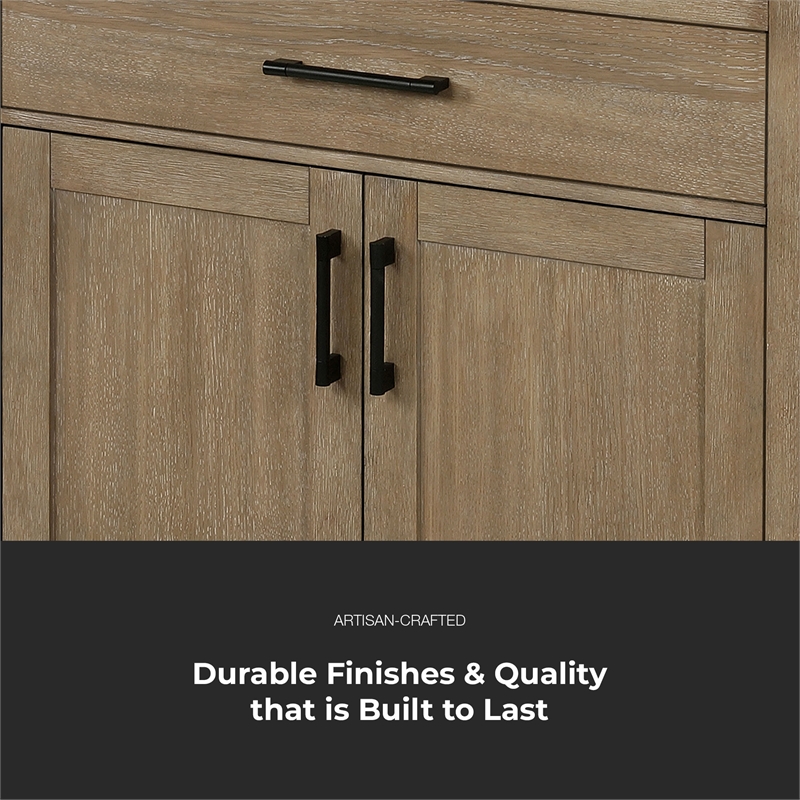 OVE Bailey 36 in. Driftwood Oak Bathroom Vanity with White Top