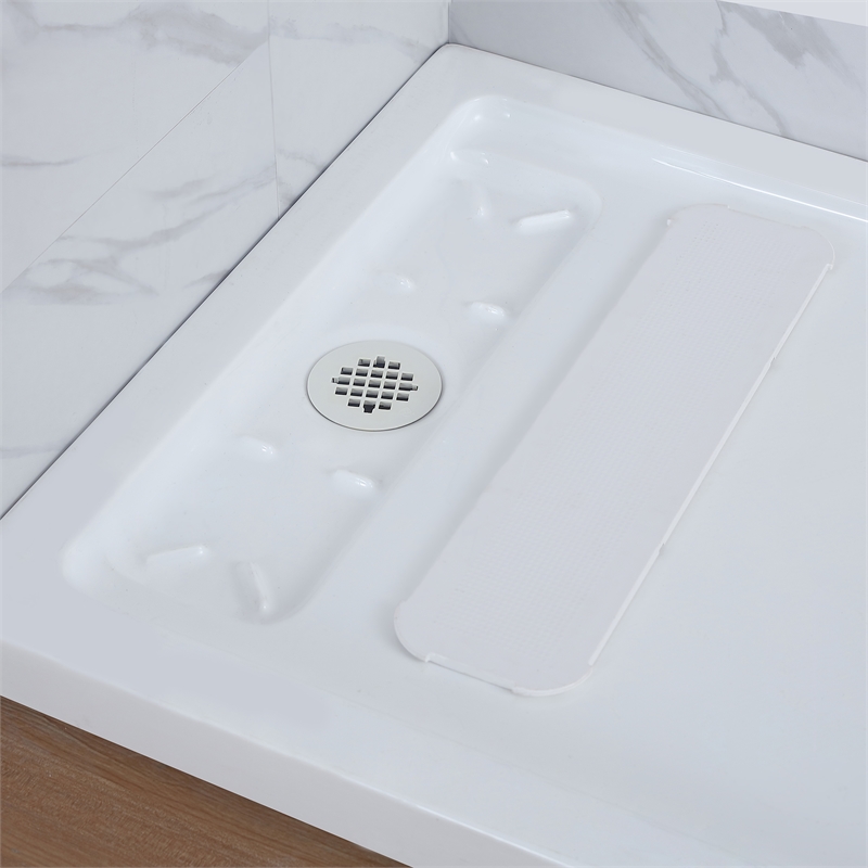 Bel Oil-Rubbed Bronze Alcove Shower Kit Base and Door 32