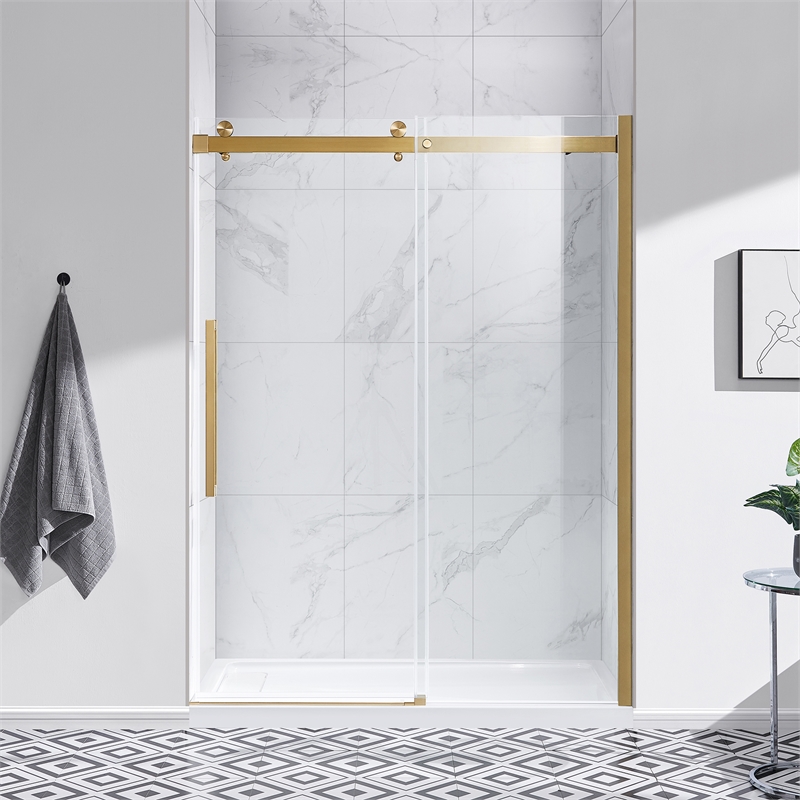 Bel Gold Alcove Shower Kit Base and Door 32