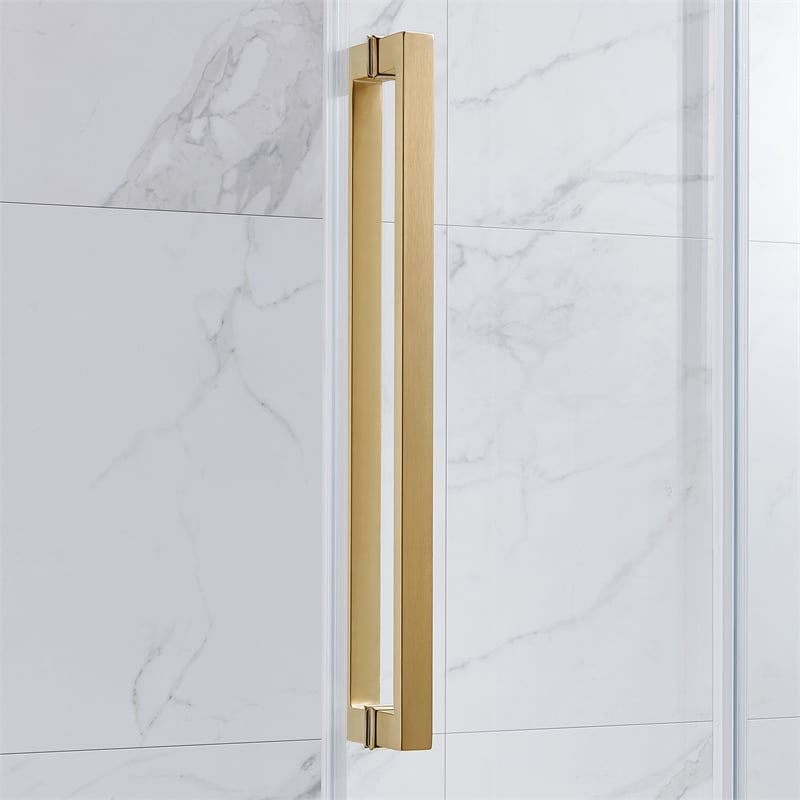 Bel Gold Alcove Shower Kit Base and Door 32