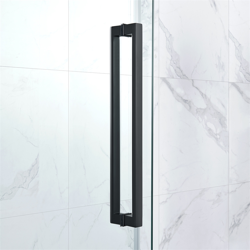 Bel Matte Black Corner Shower Kit Base and Door 32