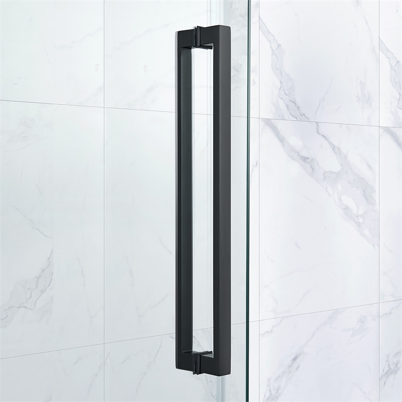 Bel Matte Black Corner Shower Kit Base and Door 32
