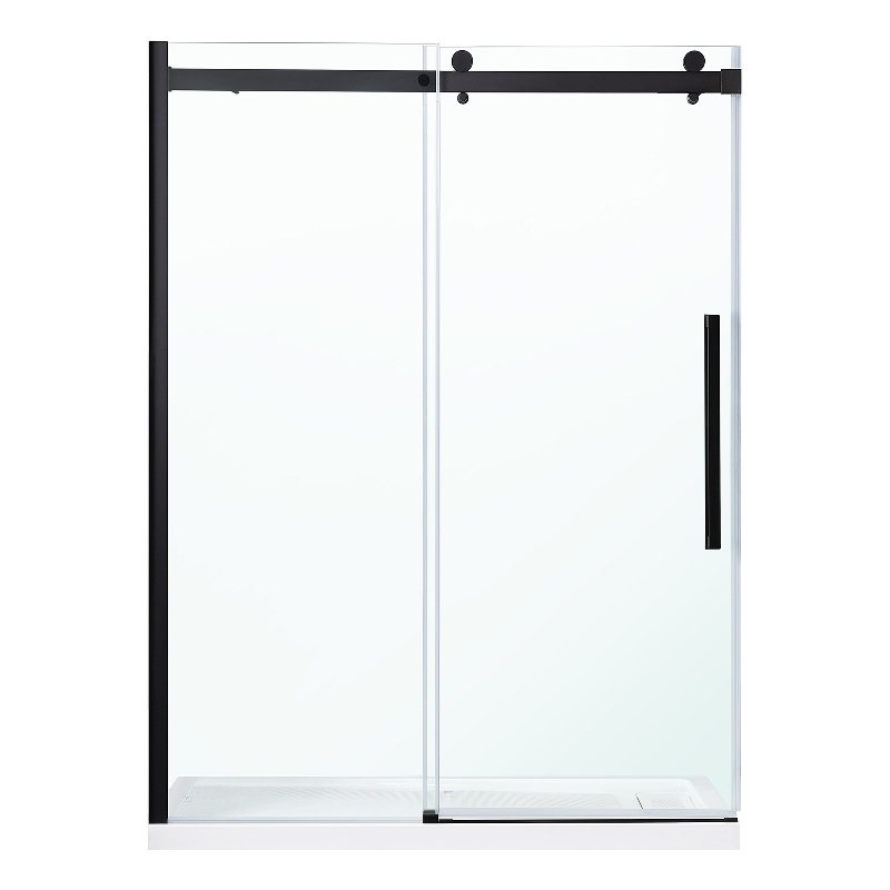 Bel Matte Black Corner Shower Kit Base and Door 32