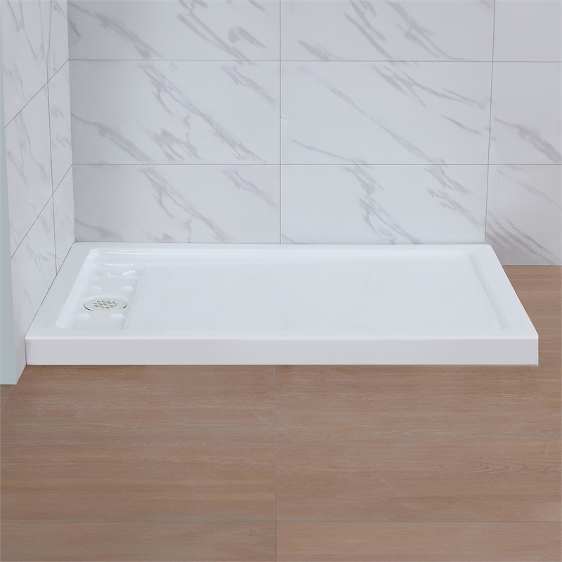 Bel Matte Black Alcove Shower Kit Base and Door 32