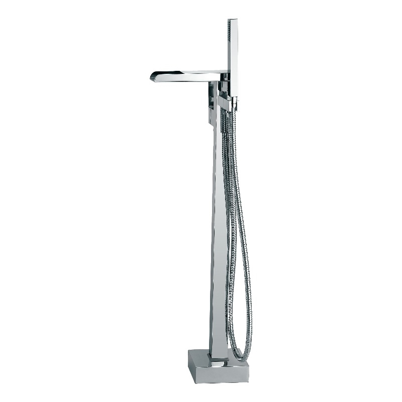 Infinity 1-Handle Freestanding Tub Faucet with Hand Shower in Chrome