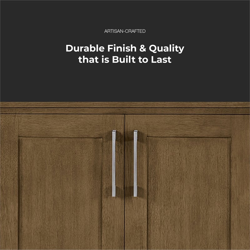 Athea 30 in. Almond Latte Bathroom Vanity with White Top Nickel Hardware