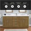 OVE Bailey 72 in. Almond Latte Bathroom Vanity with White Top