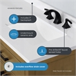 OVE Bailey 72 in. Almond Latte Bathroom Vanity with White Top