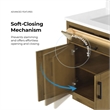 OVE Bailey 72 in. Almond Latte Bathroom Vanity with White Top