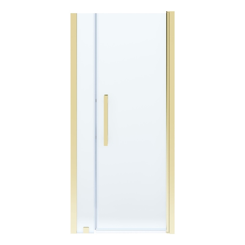 Pasadena 36 x 36 x 74-3/4 Alcove Shower Kit with Base and Door in Brushed Gold
