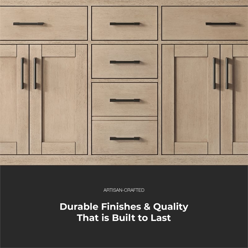 OVE Bailey 60 in. Sahara Birch Bathroom Vanity with White Top