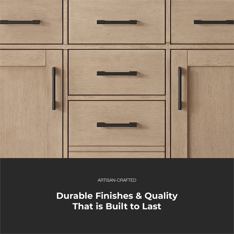 OVE Bailey 72 in. Sahara Birch Bathroom Vanity with White Top